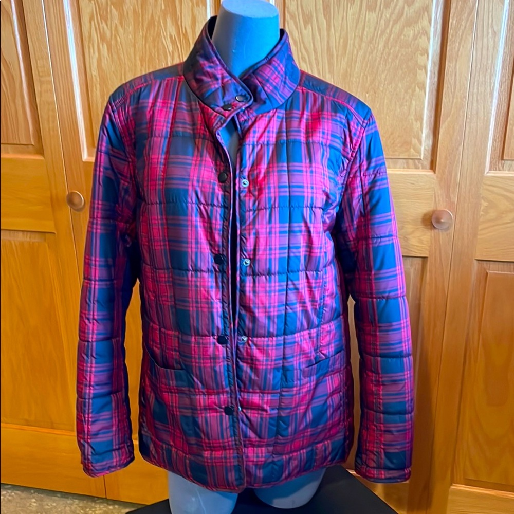 Charles F Orvis Black Red Plaid Jacket